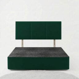 Adore Designs Alton Plush Velvet Divan Bed, Headboard - 6Ft Super King - Emerald Green - 2 Drawers Foot End - thumbnail 3