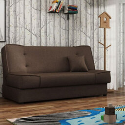 Gabi Brown Sofa Bed With Storage Comfortable 3 Seater Couch With Sleeping Function Inari24 - thumbnail 3