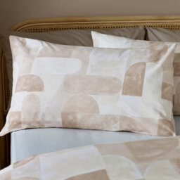 Catherine Lansfield Sloane Geo Reversible Duvet Cover Set With Pillowcases Natural - thumbnail 3