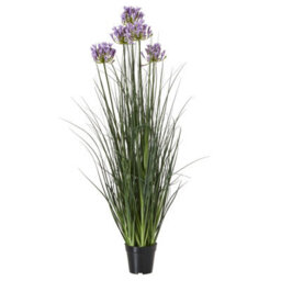 Wyld Haus 120Cm Artificial Purple Agapanthus In Pot Large Faux Flowering Plant