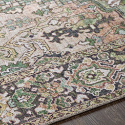 Livabliss Iris-Vintage Green Blue Beige Traditional Boho Living Dining Bedroom Rug 200 X 275 Cm Easy Care, Non Shedding - thumbnail 3