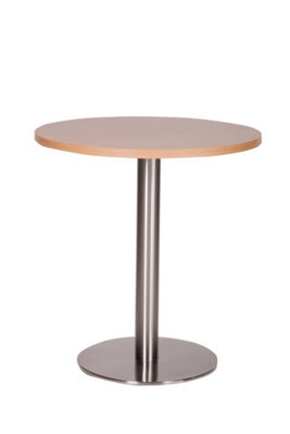 Daniella Round Brushed Table Base Round Laminate Top Large Dining Beech 1200mm Diameter Round - image 1