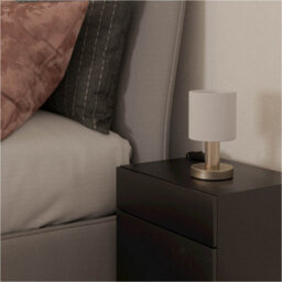 Loops Sleek Modern Satin Nickel Table Lamp For Stylish Indoor Lighting - thumbnail 6