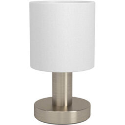 Loops Sleek Modern Satin Nickel Table Lamp For Stylish Indoor Lighting - thumbnail 1