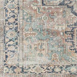 Livabliss Kemer-Washable Green Blue Brown Traditional Vintage Boho Living Dining Rug 200 X 275 Cm Easy Care, Non Shedding - thumbnail 7