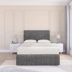 "Sloomy 4Ft6 California Plush Steel Bed Set With 2 Drawers & Footboard, Mattress & 54"" Headboard - Double" - thumbnail 2
