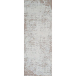 Livabliss Floransa-Abstract Beige Grey Off-White Modern Marble Living Dining Bedroom Rug 80 X 220 Cm Easy Care, Non Shedding