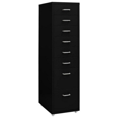 Walplus Mobile File Cabinet Black 28X41X109 Cm Metal - image 1
