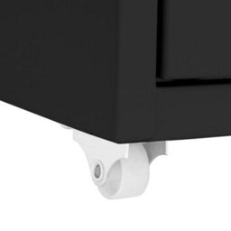 Walplus Mobile File Cabinet Black 28X41X109 Cm Metal - thumbnail 7