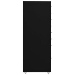 Walplus Mobile File Cabinet Black 28X41X109 Cm Metal - thumbnail 3