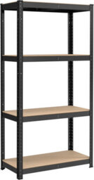 Songmics 4-Tier Shelving Unit, Steel Shelving Unit For Storage, Boltless Assembly, For Garage, Shed, Black - thumbnail 9