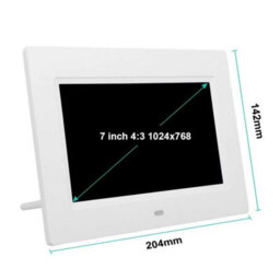 7 Inch Lcd Digital Alarm Clock Calendar Datetime F. Memory Loss Dementia Elderly 7 White - thumbnail 2
