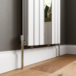 Radilux 1800 X 600mm Double Flat Panel Vertical Mirror Radiator Rad Modern White - thumbnail 2