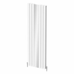 Radilux 1800 X 600mm Double Flat Panel Vertical Mirror Radiator Rad Modern White - thumbnail 3