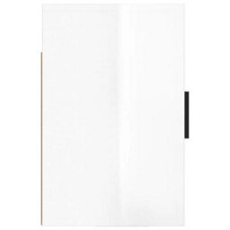 Berkfield Wall-Mounted Bedside Cabinet High Gloss White 50X30X47 Cm - thumbnail 7