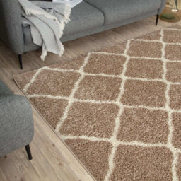 The Rugs Moroccan Shaggy Rugs And Runners Soft  High Pile Beige And Ivory Living Room Kitchen Hallway 720 - thumbnail 8