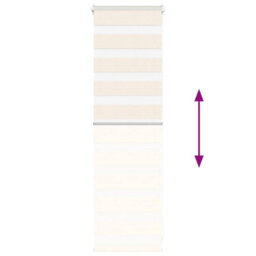 Berkfield Zebra Blind Marble Beige 45X100 Cm Fabric Width 40.9 Cm Polyester - thumbnail 5