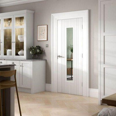 JB Kind Doors Aria White Glazed Internal Laminate Door - image 1