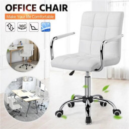 Office Chair Pu Leather Desk Chair Ergonomic Computer - thumbnail 3