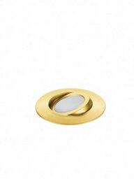 Luminosa Lighting Luminosa Zenit Led Recessed Adjustable Downlight Gold, Ip44 400Lm 3000K 9X2.5Cm