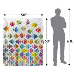 Royce Mcclure Silky Zig Zag Tropical Fish Supersoft Blanket Multicoloured (152Cm X 127Cm) - thumbnail 5