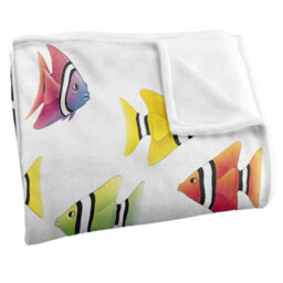 Royce Mcclure Silky Zig Zag Tropical Fish Supersoft Blanket Multicoloured (152Cm X 127Cm) - thumbnail 3