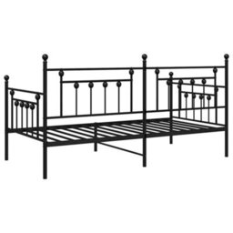 Berkfield Daybed Frame Black 107X203 Cm Steel - thumbnail 8