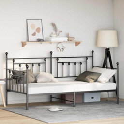 Berkfield Daybed Frame Black 107X203 Cm Steel - thumbnail 1