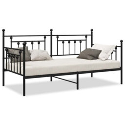 Berkfield Daybed Frame Black 107X203 Cm Steel - thumbnail 4