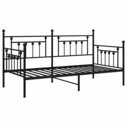 Berkfield Daybed Frame Black 107X203 Cm Steel - thumbnail 2