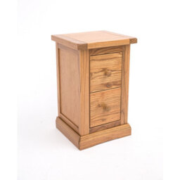 Cabinet Bits Salerno 2 Drawer Petite Bedside Table Wood Knob - thumbnail 3