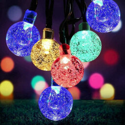 Solar Crystal Ball Lights, 50 Led 7M/24Ft 8 Modes Waterproof Solar Powered Hanging Decor For Garden Patio Wedding Party - thumbnail 1