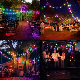 Solar Crystal Ball Lights, 50 Led 7M/24Ft 8 Modes Waterproof Solar Powered Hanging Decor For Garden Patio Wedding Party - thumbnail 2