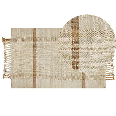 Beliani Rug Yelmez Beige 80 X 150 Cm Jute - image 1