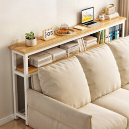 Living And Home 2-Tier White And Oak Narrow Console Table, 100.2Cm (H)