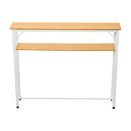 Living And Home 2-Tier White And Oak Narrow Console Table, 100.2Cm (H) - thumbnail 5