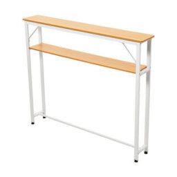 Living And Home 2-Tier White And Oak Narrow Console Table, 100.2Cm (H) - thumbnail 3