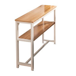 Living And Home 2-Tier White And Oak Narrow Console Table, 100.2Cm (H) - thumbnail 4