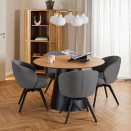 Furniture To Go Darlene Dining Chair With Armrest And Swivel Function In Grey - thumbnail 5
