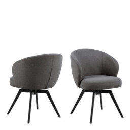Furniture To Go Darlene Dining Chair With Armrest And Swivel Function In Grey - thumbnail 1