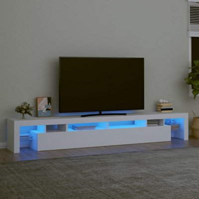Berkfield Tv Cabinet With Led Lights White 260X36.5X40 Cm - image 1