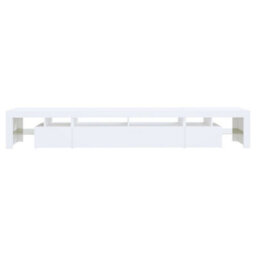 Berkfield Tv Cabinet With Led Lights White 260X36.5X40 Cm - thumbnail 9