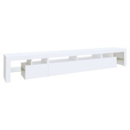 Berkfield Tv Cabinet With Led Lights White 260X36.5X40 Cm - thumbnail 7