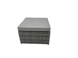 Fimous Outdoor Coffee Table Sofa Armchair Set With Side Table 2 Big Stools 2 Small Footstools Garden Furniture Set Dark Grey Mixed - thumbnail 9