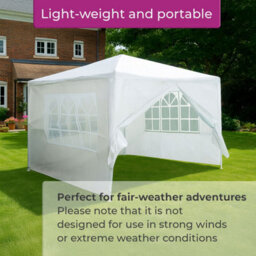 Neo 3X3M Light Weight Event Gazebo 4 Side Panels Outdoor Waterproof Garden Party Tent Marquee Canopy Shelter Coated Steel Frame - thumbnail 2