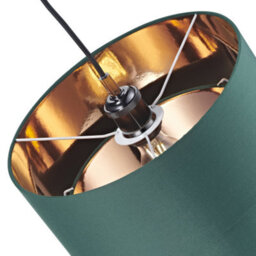 Happy Homewares Modern 10 Forest Green Cotton Double Tier Ceiling Shade With Shiny Copper Inner - thumbnail 5