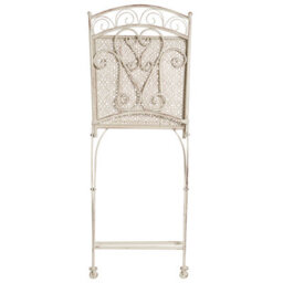 Wyld And Coco Set Of Two Light Beige Folding Vintage Outdoor Garden Chairs - Iron, Foldable, Rust-Resistant (W45 X D45 X H95Cm) - thumbnail 7