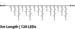 Eagle Connect Icicle Lights 60/40/20 Drop Black 5M/120 Led Warm White - thumbnail 2