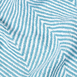 Homescapes Cotton Halden Chevron Teal Throw, 255 X 360 Cm - thumbnail 3