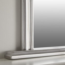 The Online Mirror Shop Overmantle Mirror Osborne Arched Shape With Silver Frame- H 94Cm X W 119Cm X D 4Cm For Hanging Above The Fireplace, Dressing Table - thumbnail 3